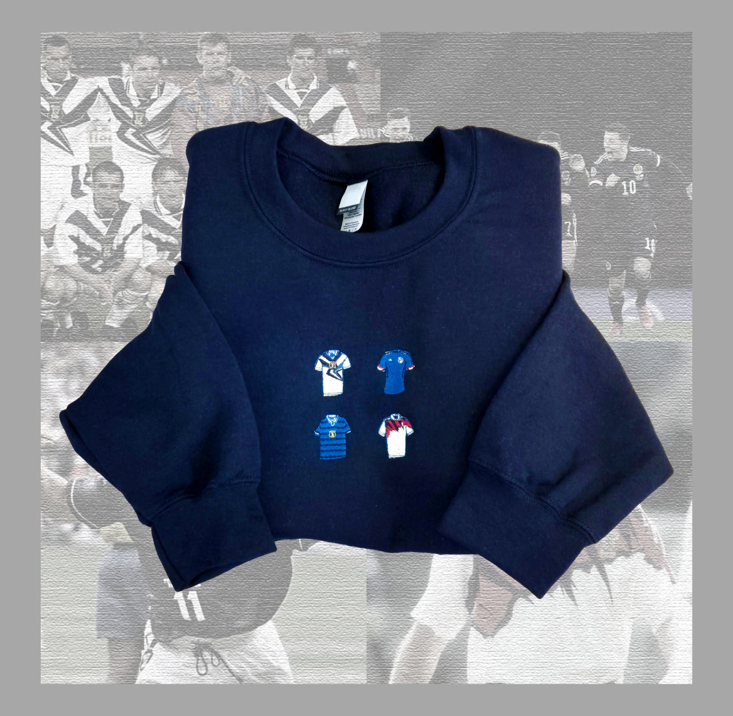 Embroidered Scotland Football Sweatshirt – Classic Retro Shirts Design