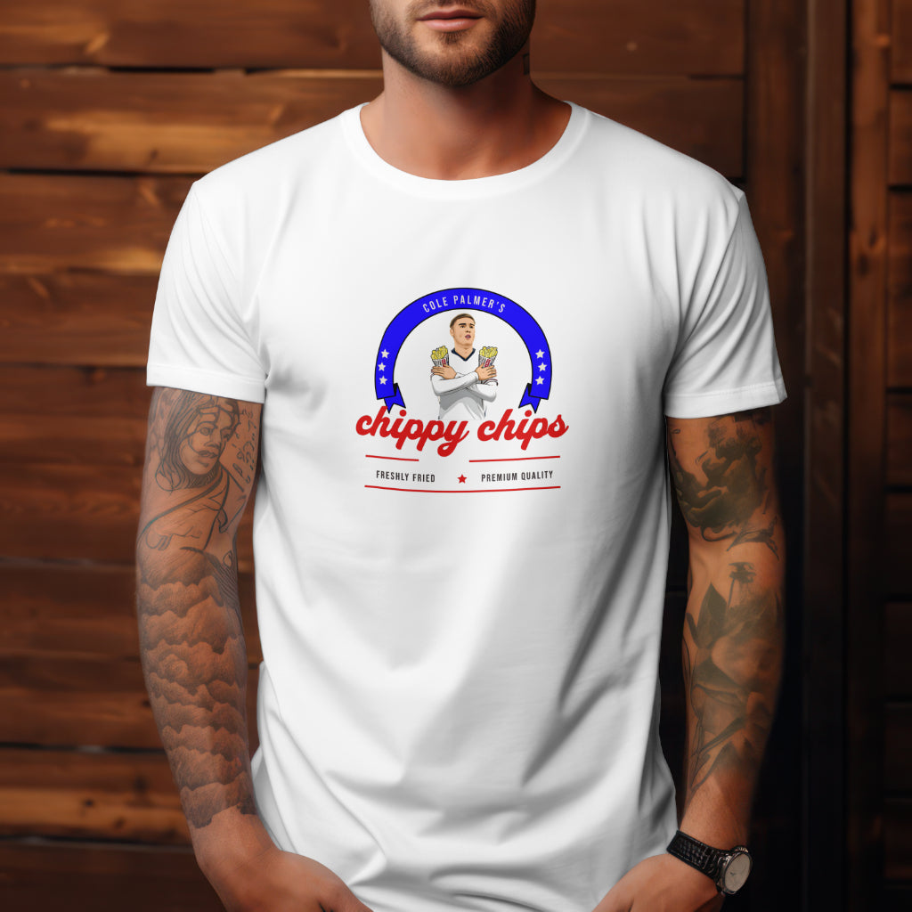 Cole Palmer Chippy Chips T-Shirt – Meme Design for Chelsea and England Fans