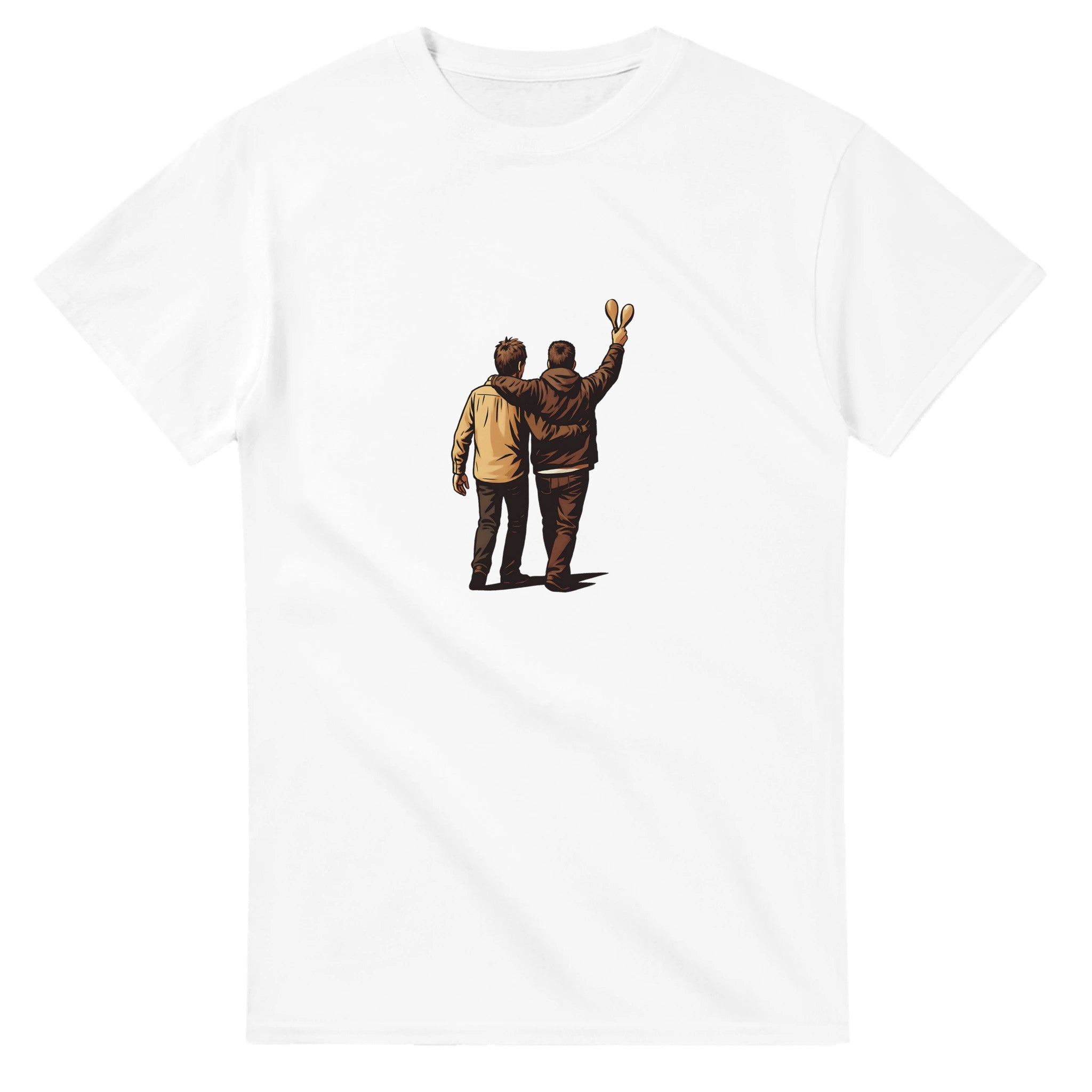 Oasis Reunion T-Shirt | Noel & Liam Gallagher Walking Out – Tartan